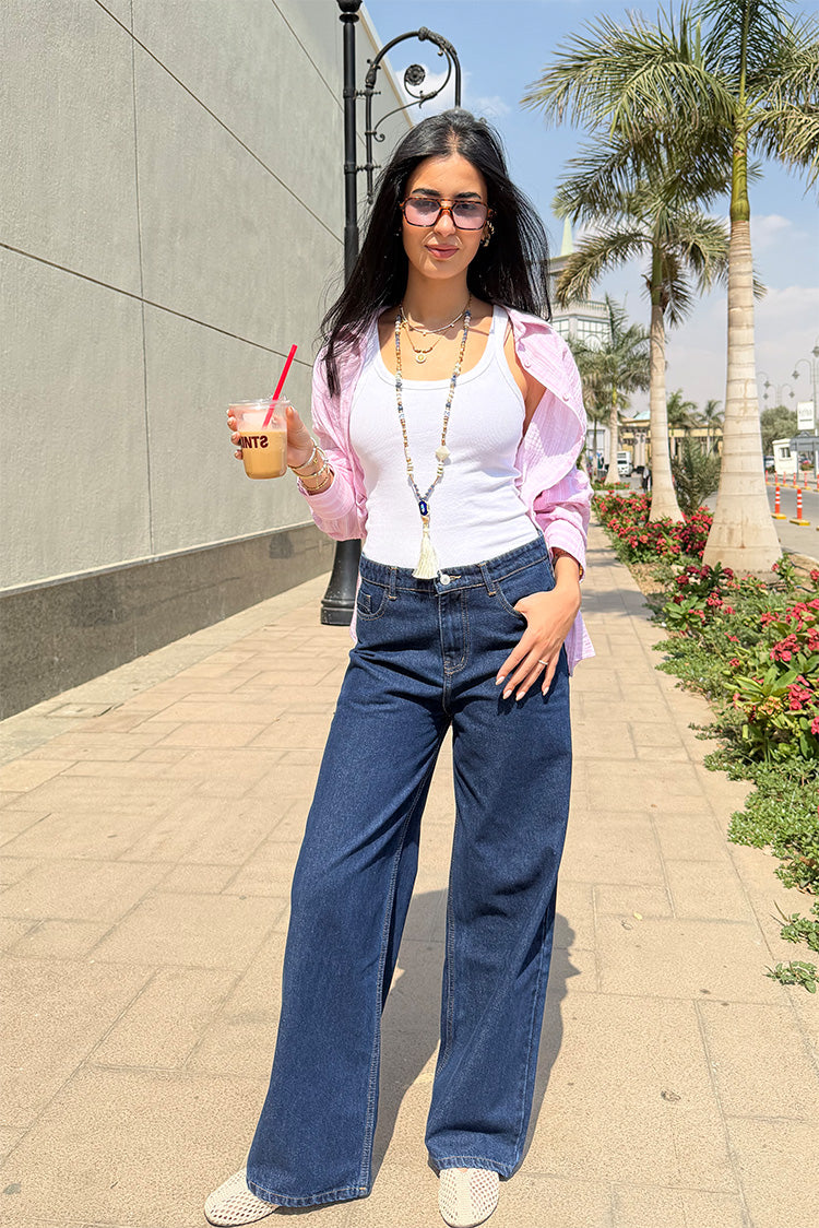 Straight Leg Denim Pants