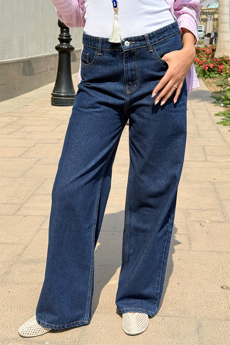 Straight Leg Denim Pants