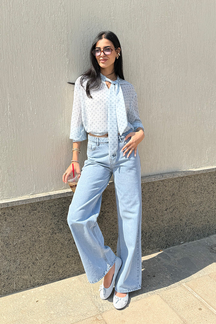 Straight Leg Denim Pants