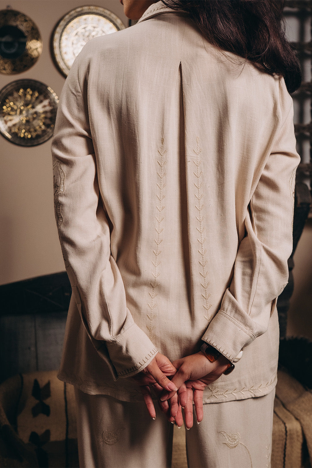 Embroidered Linen Shirt
