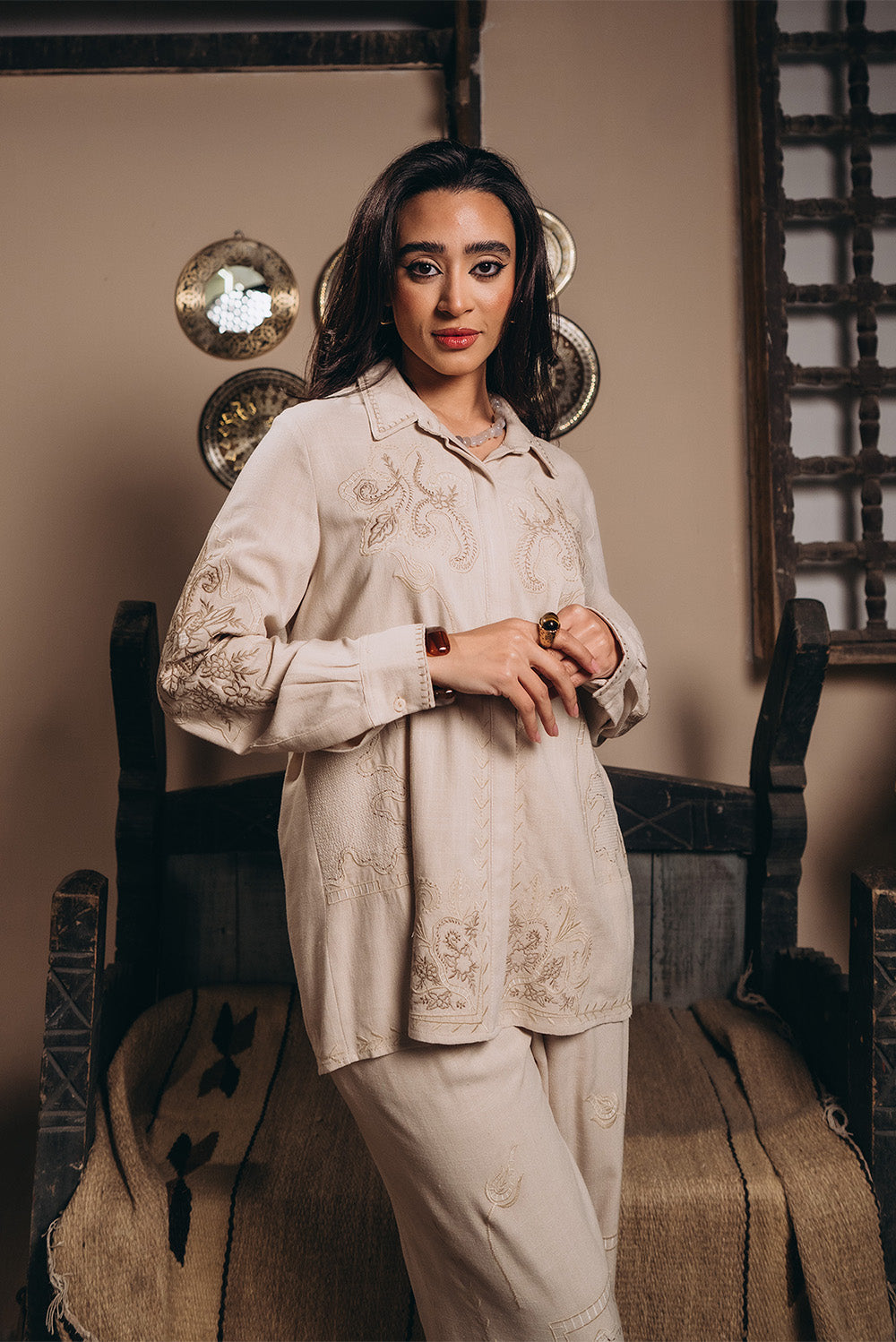 Embroidered Linen Shirt