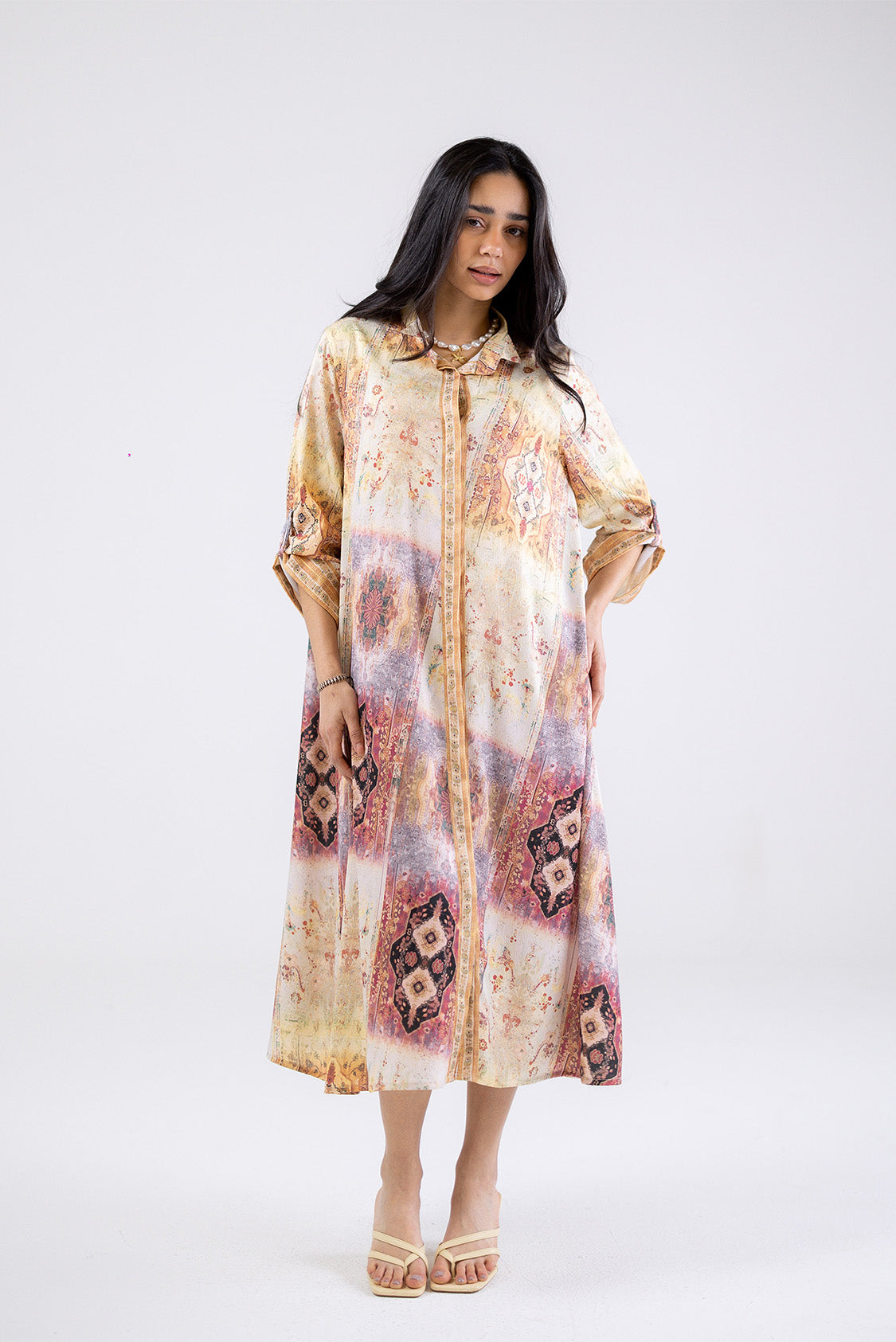 Printed Flow Shirt Dress