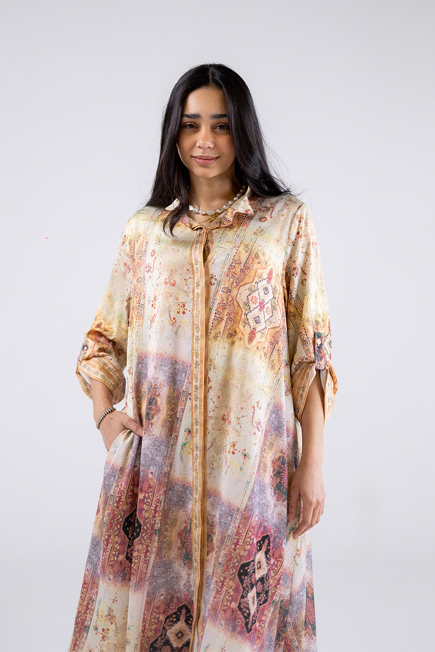 Printed Flow Shirt Dress