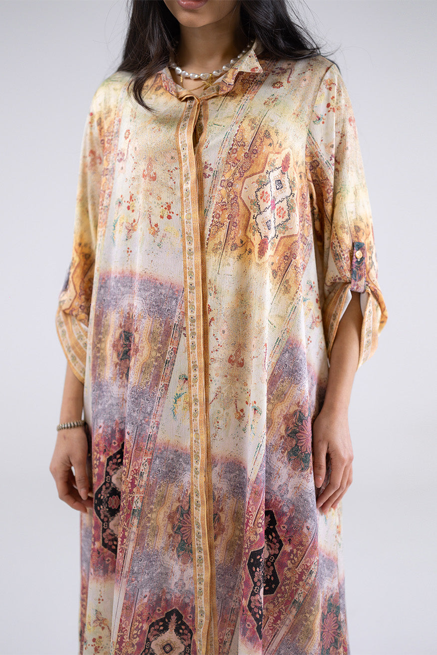 Printed Flow Shirt Dress
