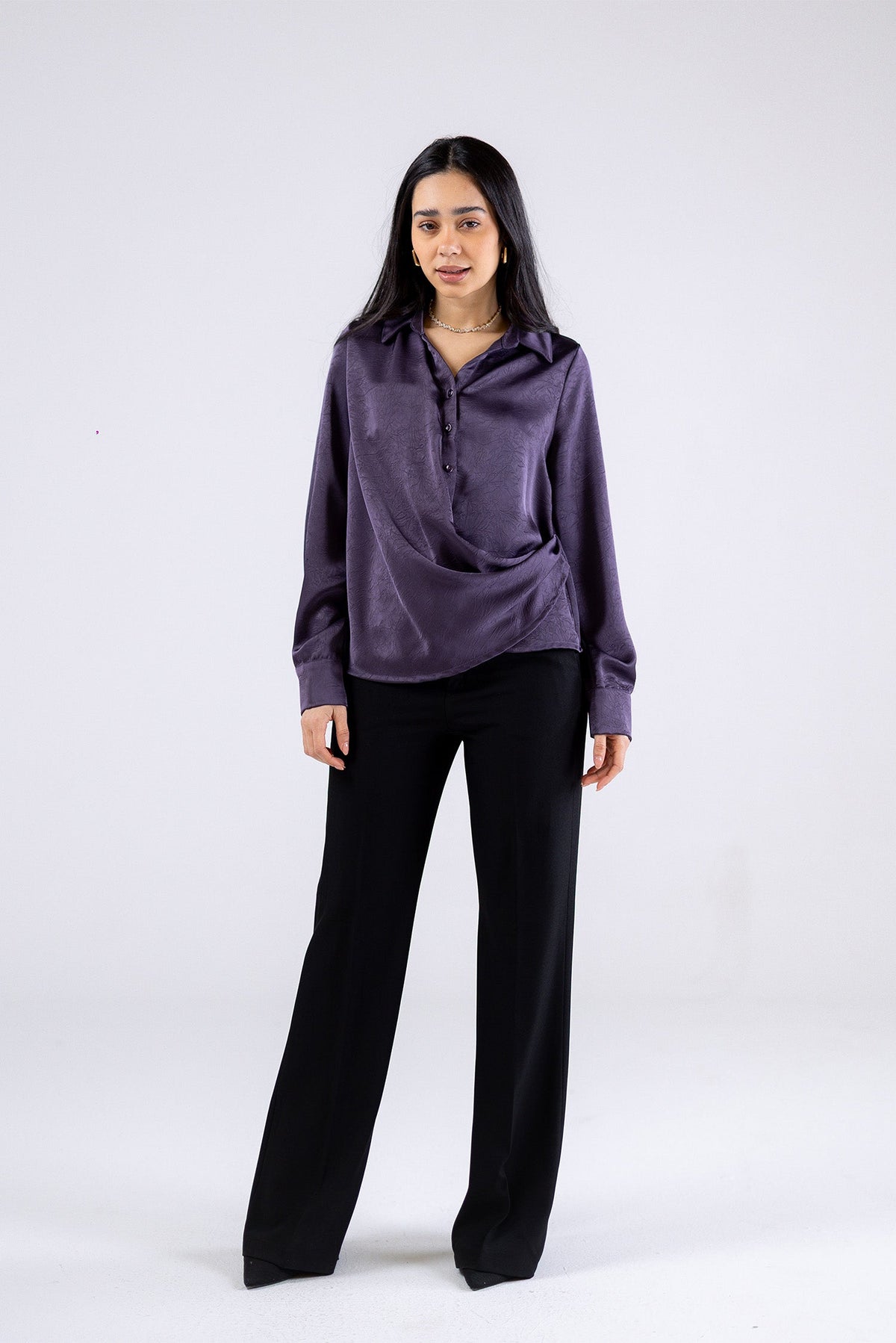 Soft Drape Satin Shirt
