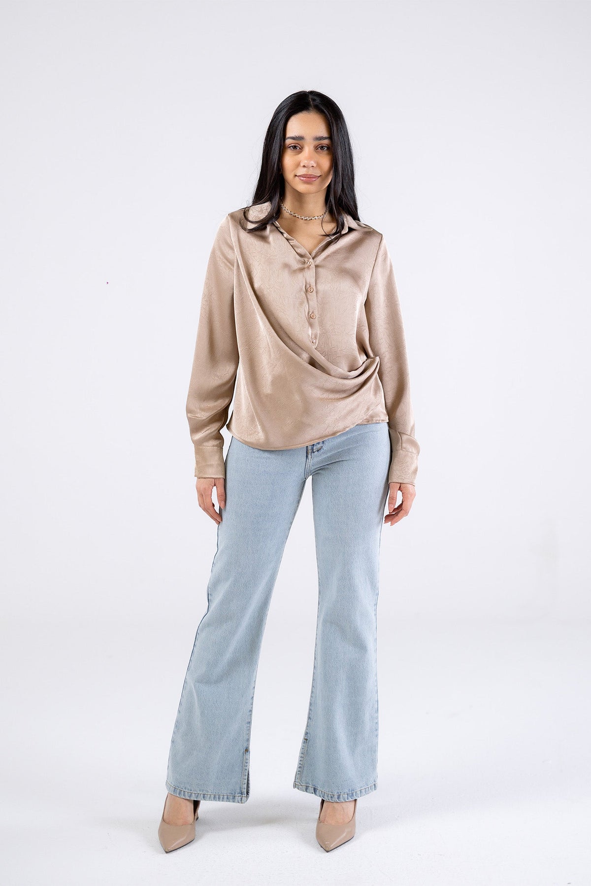 Soft Drape Satin Shirt