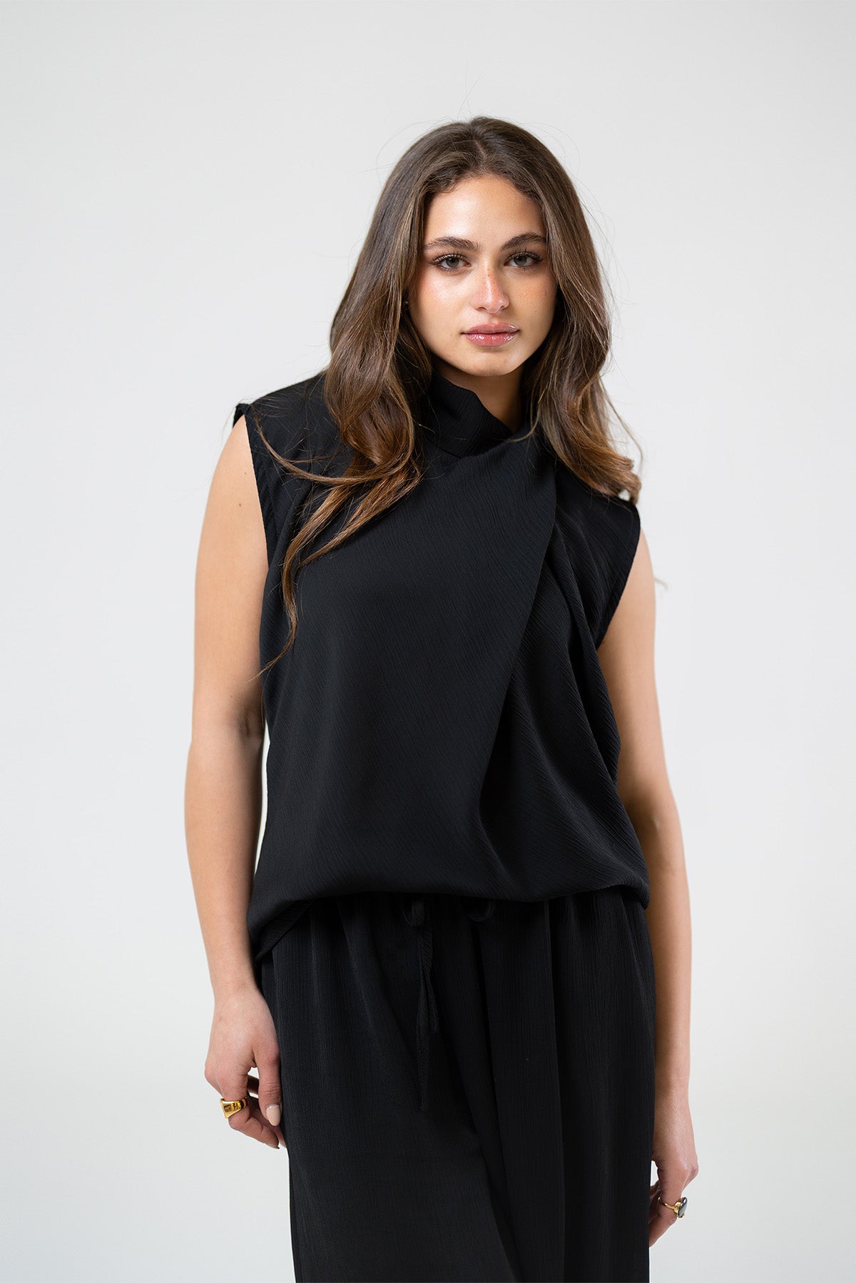The Sculpted Merlot Blouse